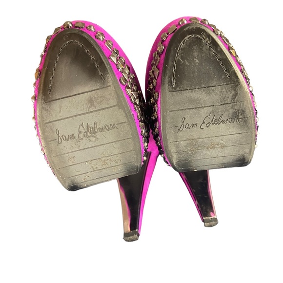 Sam Edelman Fuschia Platform Pumps - Picture 5 of 14